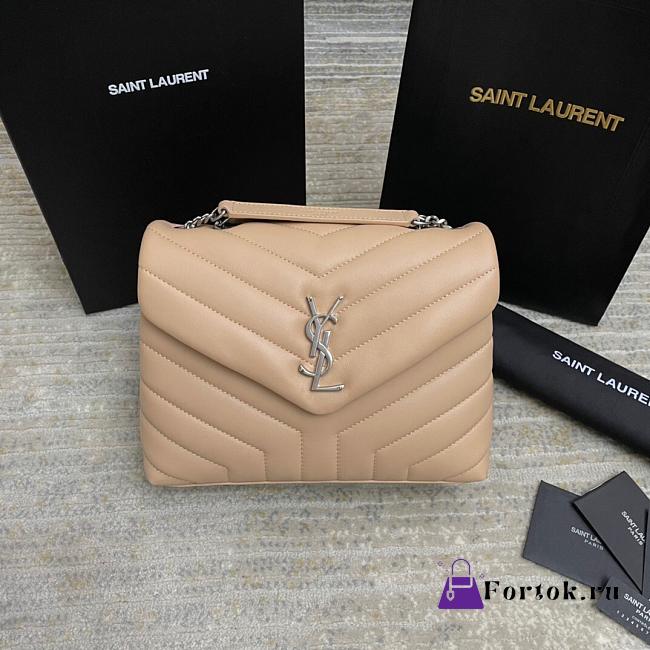 Fortok Saint Laurent Loulou Small Shoulder bag Beige 25*17*9cm - 1