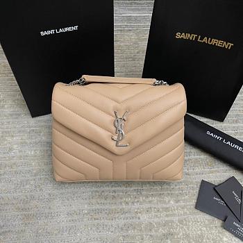 Fortok Saint Laurent Loulou Small Shoulder bag Beige 25*17*9cm
