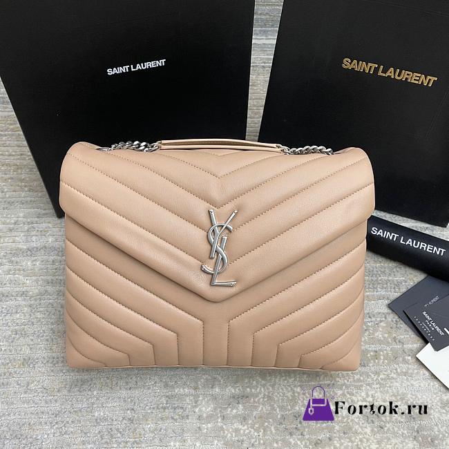 Fortok Saint Laurent Loulou Large Shoulder bag Beige 32*22*11cm - 1