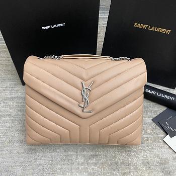 Fortok Saint Laurent Loulou Large Shoulder bag Beige 32*22*11cm