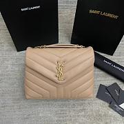 Fortok Saint Laurent Loulou Small Shoulder bag Beige Gold Hardware 25*17*9cm - 1