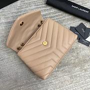 Fortok Saint Laurent Loulou Small Shoulder bag Beige Gold Hardware 25*17*9cm - 3