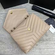 Fortok Saint Laurent Loulou Large Shoulder bag Beige Gold Hardware 32*22*11cm - 3