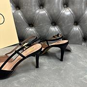 Fortok Valentino Garavani VLogo Signature Slingback Pump Leather Black 80Mm - 3