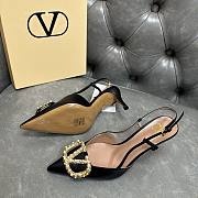 Fortok Valentino Garavani VLogo Signature Slingback Pump Leather Black 80Mm - 2
