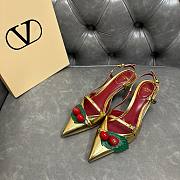 Fortok Valentino Garavani Pumps Cherryfic Gold-tone 5cm - 1