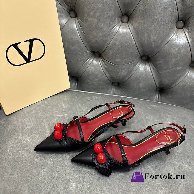 Fortok Valentino Garavani Pumps Cherryfic Black 5cm - 1