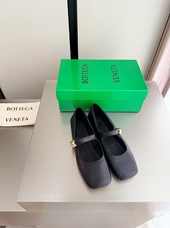 Fortok Bottega Veneta Charlotte Mary-Jane Ballerina Black