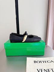 Fortok Bottega Veneta Charlotte Mary-Jane Ballerina Black - 3