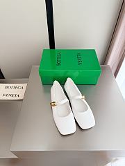 Fortok Bottega Veneta Charlotte Mary-Jane Ballerina White - 1