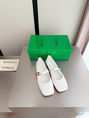 Fortok Bottega Veneta Charlotte Mary-Jane Ballerina White