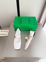 Fortok Bottega Veneta Charlotte Mary-Jane Ballerina White - 6