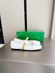 Fortok Bottega Veneta Charlotte Mary-Jane Ballerina White - 5