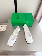 Fortok Bottega Veneta Charlotte Mary-Jane Ballerina White - 4