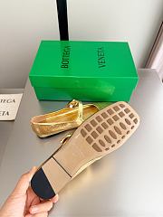 Fortok Bottega Veneta Charlotte Mary-Jane Ballerina Metallic Gold - 5