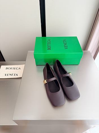 Fortok Bottega Veneta Charlotte Mary-Jane Ballerina Burgundy
