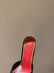 Fortok Valentino Garavani Coeur Vipère Kidskin Slide Sandal Black 105Mm - 3