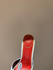 Fortok Valentino Garavani Coeur Vipère Kidskin Slide Sandal White 105Mm - 2