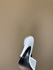 Fortok Valentino Coeur Vipère Mesh Slide Sandal White 105Mm - 6
