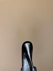 Fortok Valentino Coeur Vipère Mesh Slide Sandal Black 105Mm - 6
