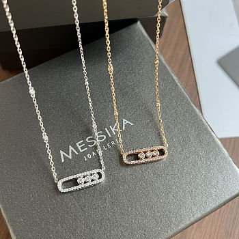 Fortok Messika Pavé Necklace Baby Move Gold/ Silver Necklace Rhinestones
