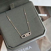 Fortok Messika Pavé Necklace Baby Move Gold/ Silver Necklace Rhinestones - 6