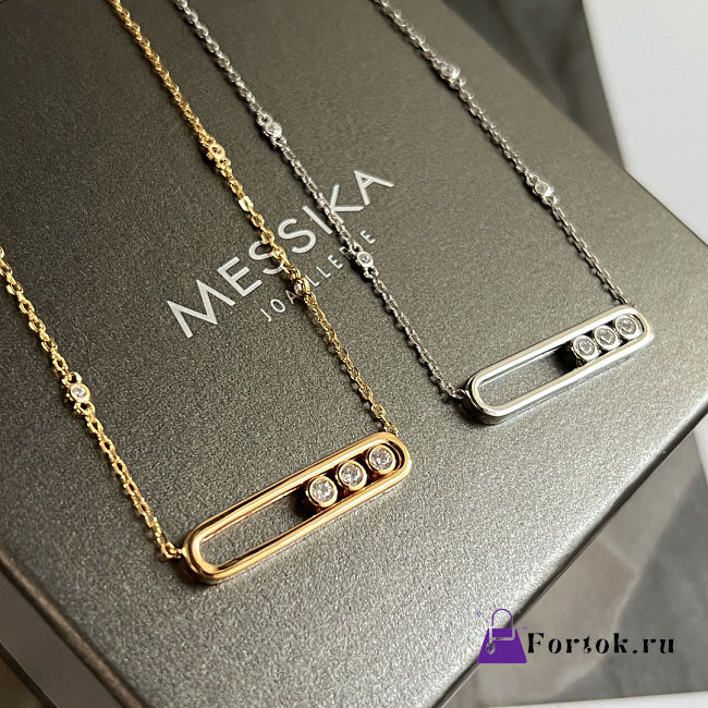 Fortok Messika Pavé Necklace Baby Move Gold/ Silver Necklace - 1