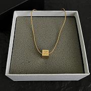 Fortok Chanel Gold CC Cube Pendant Necklace - 1