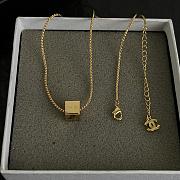 Fortok Chanel Gold CC Cube Pendant Necklace - 6