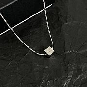 Fortok Chanel Silver CC Cube Pendant Necklace - 3