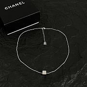Fortok Chanel Silver CC Cube Pendant Necklace - 2