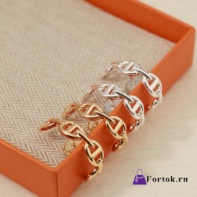 Fortok Hermes Chaine d'ancre Enchainee Earrings - 1