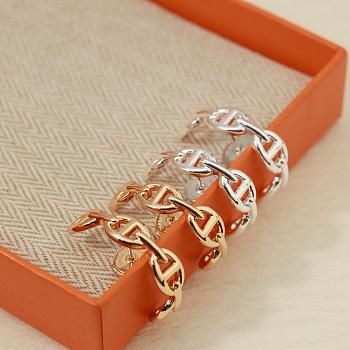 Fortok Hermes Chaine d'ancre Enchainee Earrings