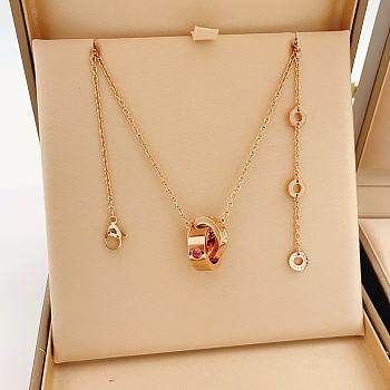 Fortok Bvlgari Necklace Rose Gold
