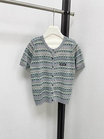 Fortok Miu Miu button-up knit top
