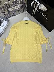 Fortok Gucci Braided cotton blend top Yellow - 4