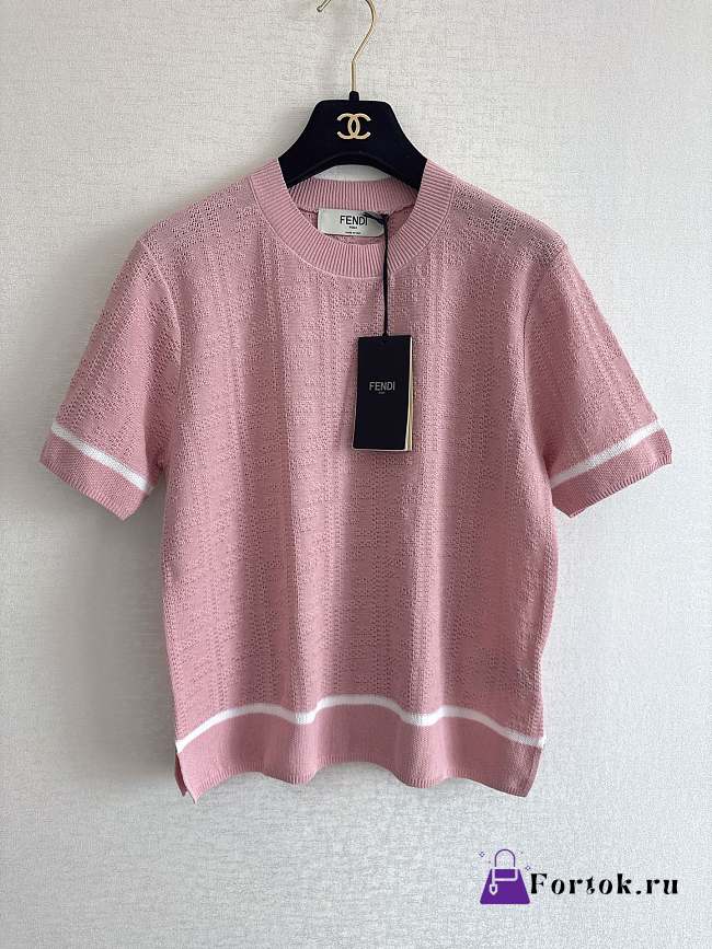 Fortok Fendi Pink Cotton Top Pink  - 1