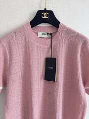 Fortok Fendi Pink Cotton Top Pink  - 4