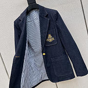 Fortok Polo Ralph Lauren Crest Embellished Blazer  - 3