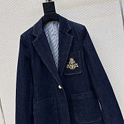 Fortok Polo Ralph Lauren Crest Embellished Blazer  - 4