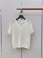 Fortok Loro Piana Short-Sleeve Top White  - 1