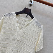 Fortok Loro Piana Short-Sleeve Top White  - 4