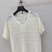 Fortok Loro Piana Short-Sleeve Top White  - 2