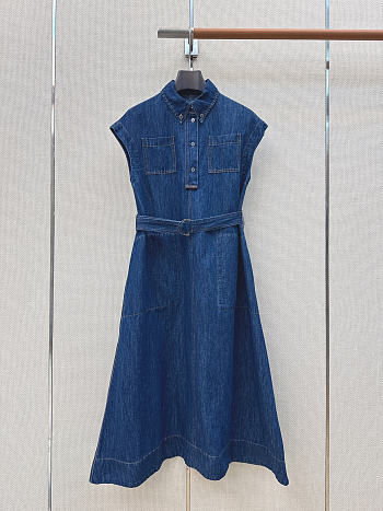 Fortok Brunello Cucinelli Midi Dress Denim 