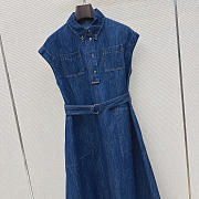 Fortok Brunello Cucinelli Midi Dress Denim  - 3