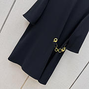 Fortok Celine WRAP DRESS IN CADY - BLACK - 5