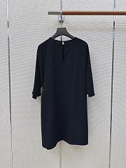 Fortok Celine WRAP DRESS IN CADY - BLACK - 2
