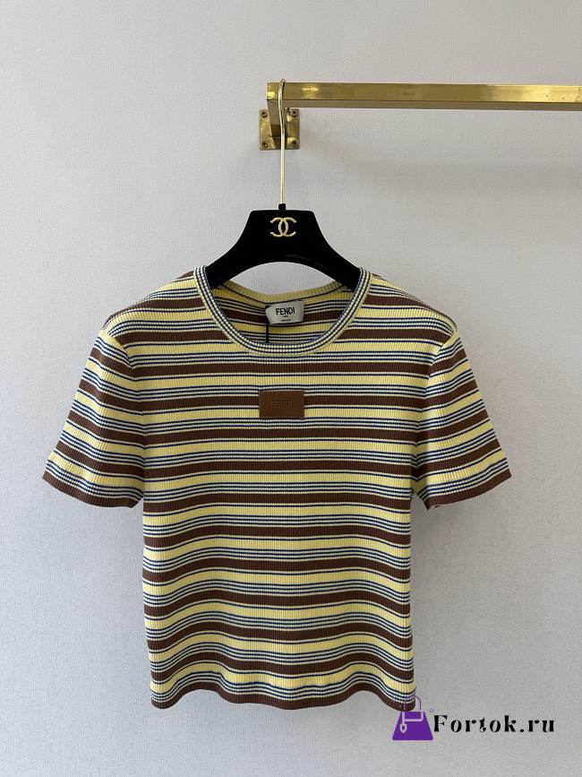 Fortok Fendi Top Cotton Multicolour Crop Top 02 - 1