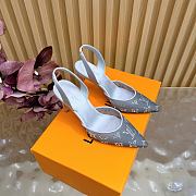 Fortok Louis Vuitton Gala Slingback Pump Silver 8.5cm - 2