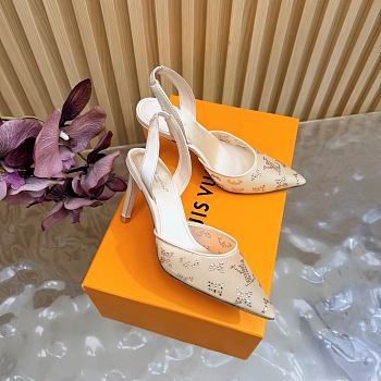 Fortok Louis Vuitton Gala Slingback Pump Light Biege 8.5cm